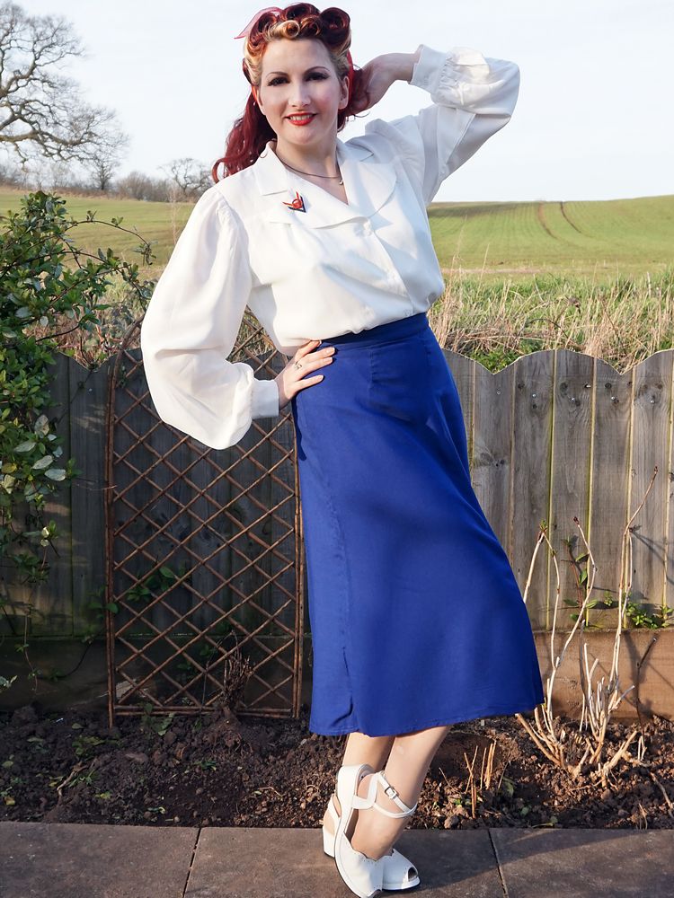 A Line Skirt Royal Blue