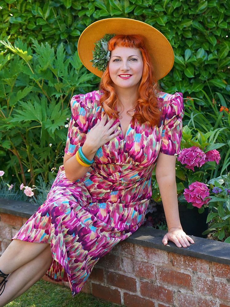 Mary Dress Flamingo Feathers